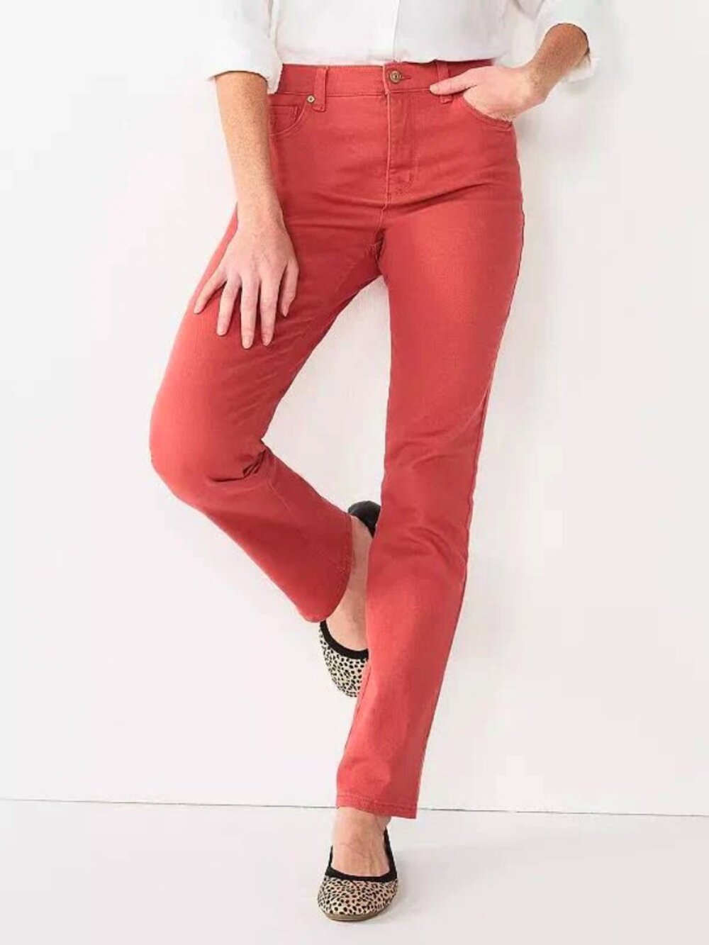 Lot of 2 -  Gloria Vanderbilt Amanda Jeans Size 16 short - Rose and Aqua